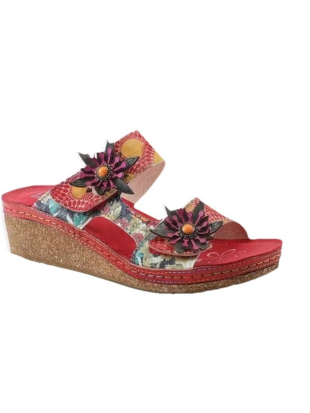 L'Artiste Spring Step Polk Flower Sandals, Woman's 38 size 7.5-8